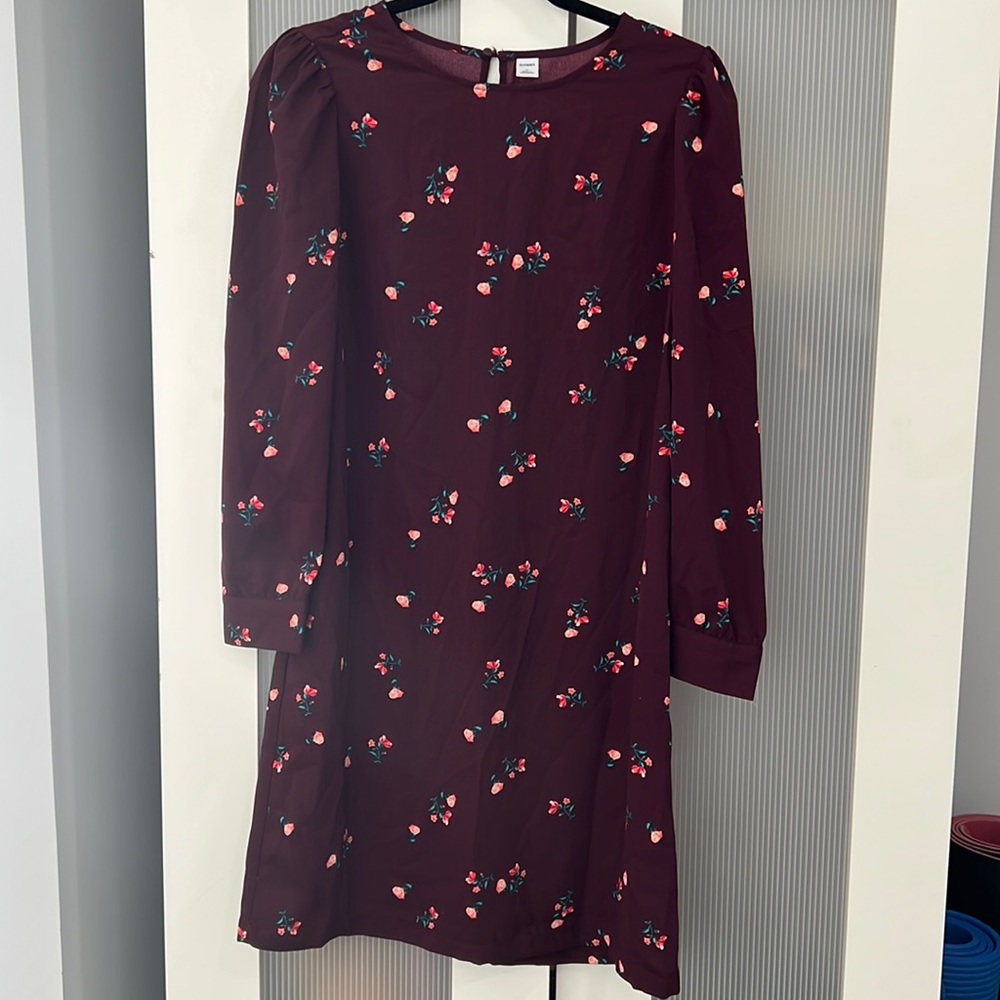 Floral Burgundy Dress